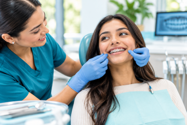 Smiling Braces Checkup in Modern Clinic